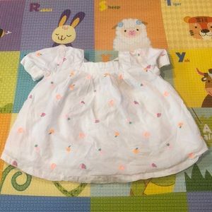 3/$12 Shrinking Violet Embroidered Swing Top (18m)